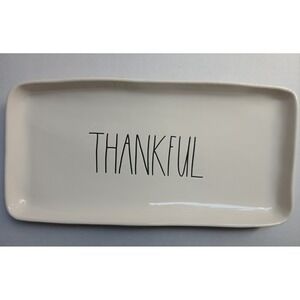 Rae Dunn Thankful Tray Dish Platter Cheese Cracker Tray Fall Thanksgiving